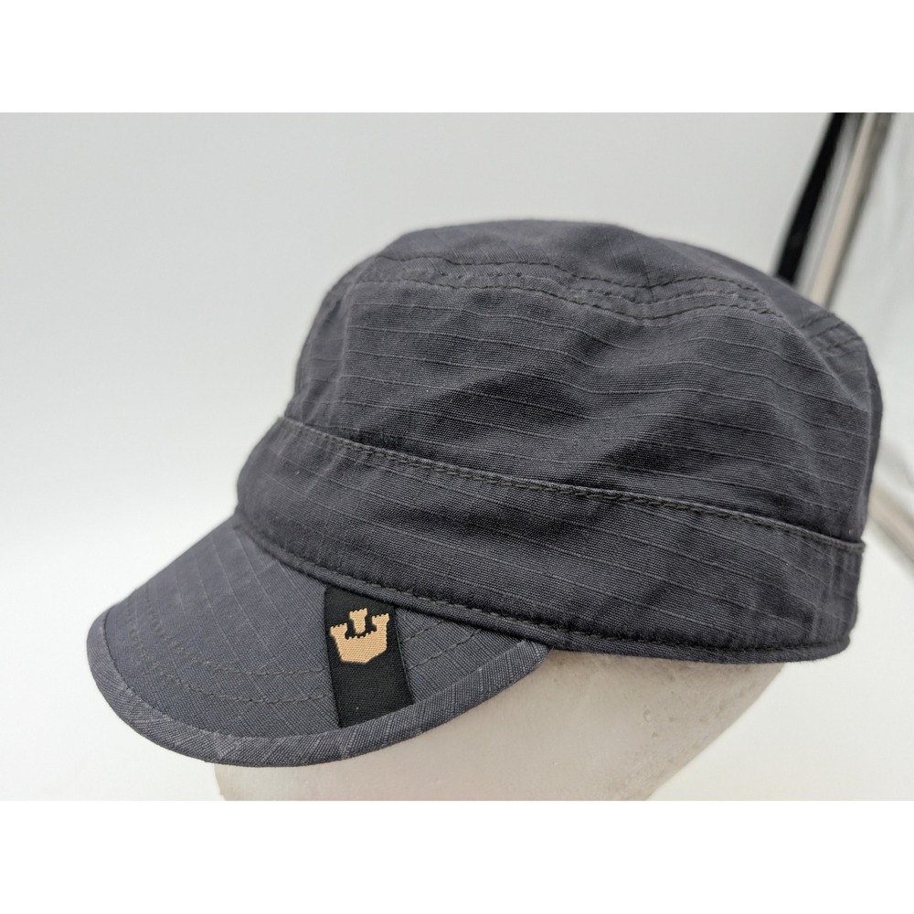 Goorin Bros Mens Private Cadet Hat Charcoal Gray Ripstop Military Cap Small
